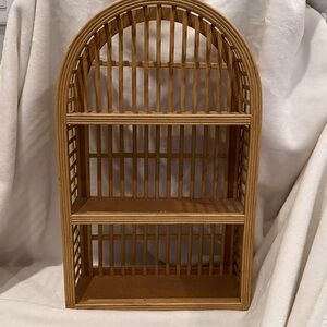 Rustic Brown Wooden Wall Shelf